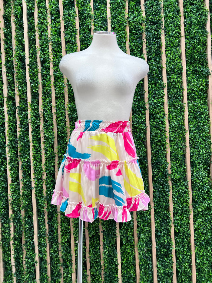 Double Bubble Tiered Ruffle Skirt