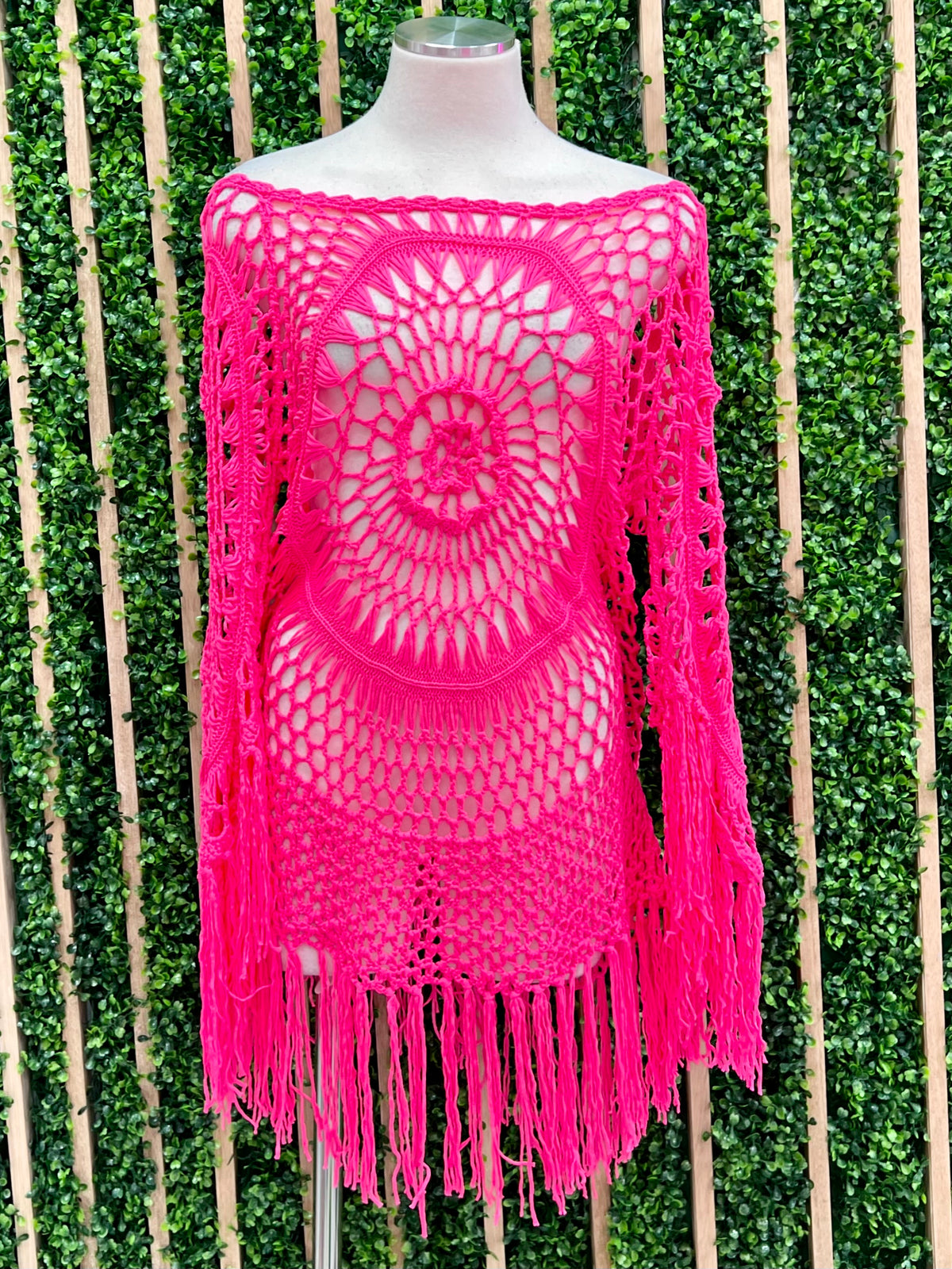 Beautiful Off Shoulder Fringe Coverup