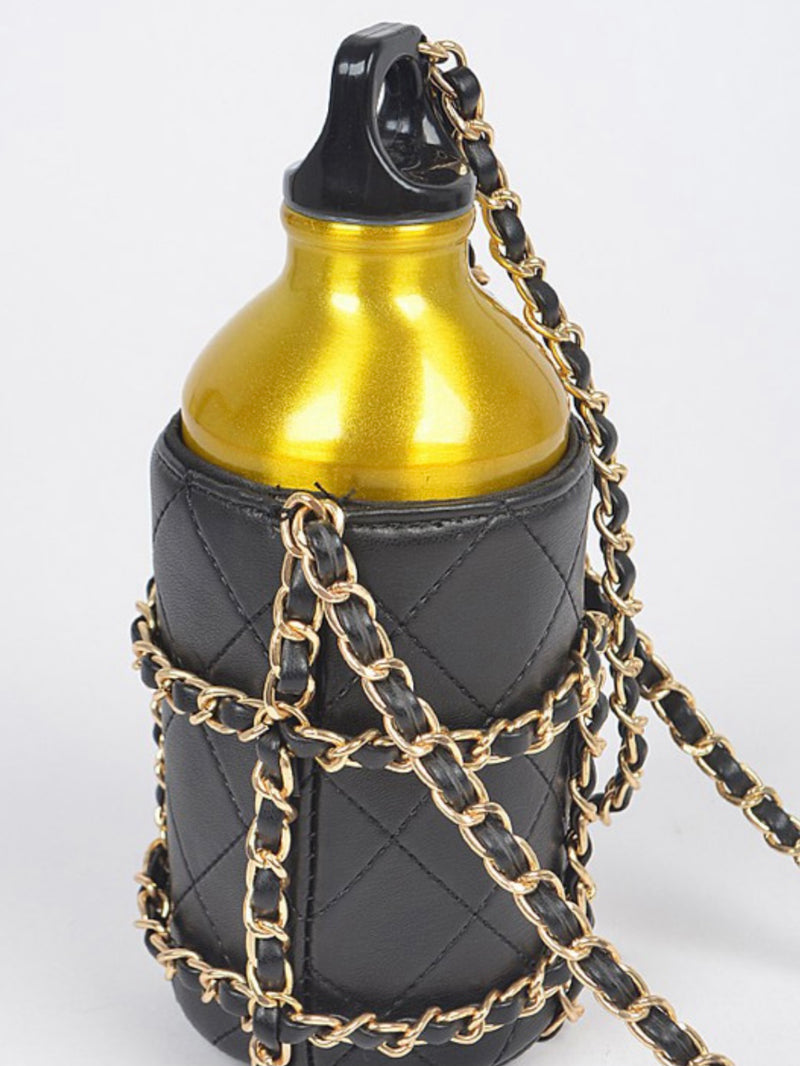 Chain Detail Water Bottle Crossbody