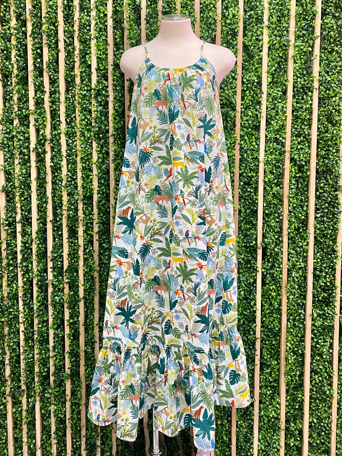 Jungle Print Maxi Dress