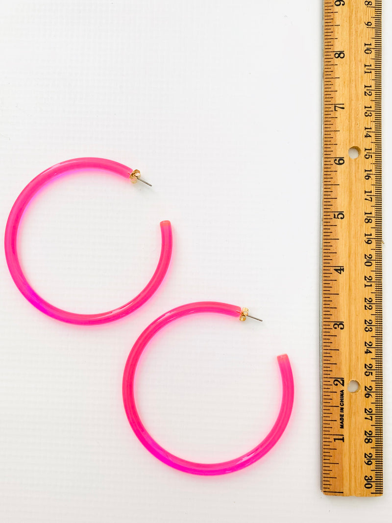 Neon Acrylic Hoops