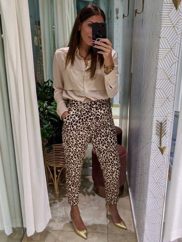 Champagne Crop Detail Blouse