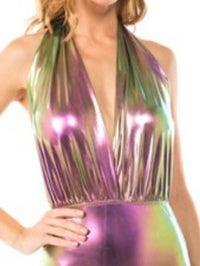 Purple Metallic Bodysuit