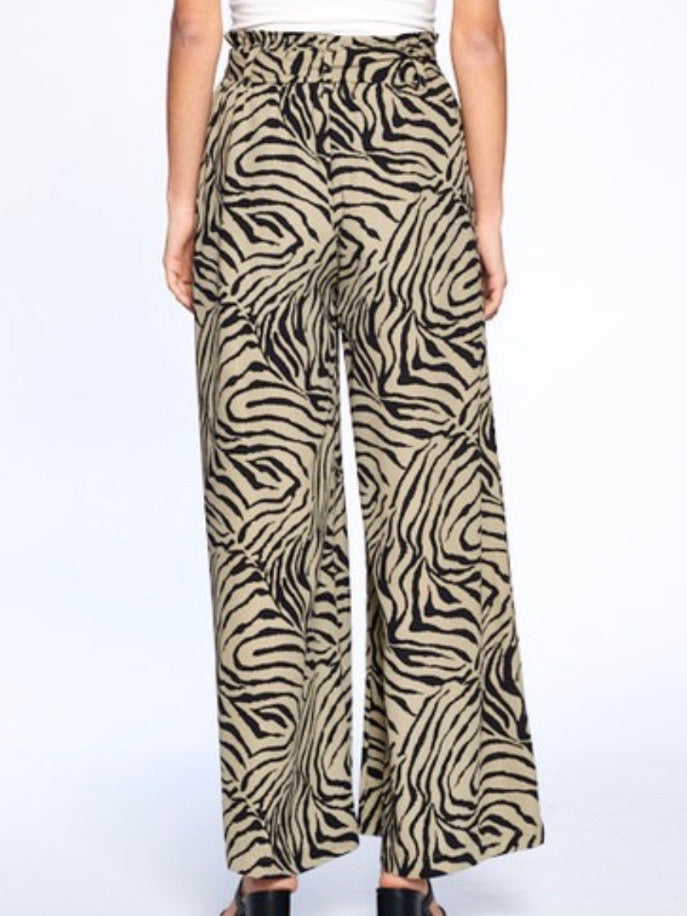 Zebra Wide Leg PAnts