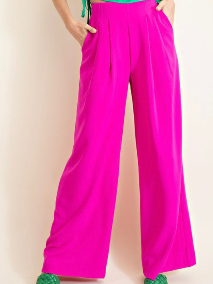 Dressy High Waist Wide Leg Pants
