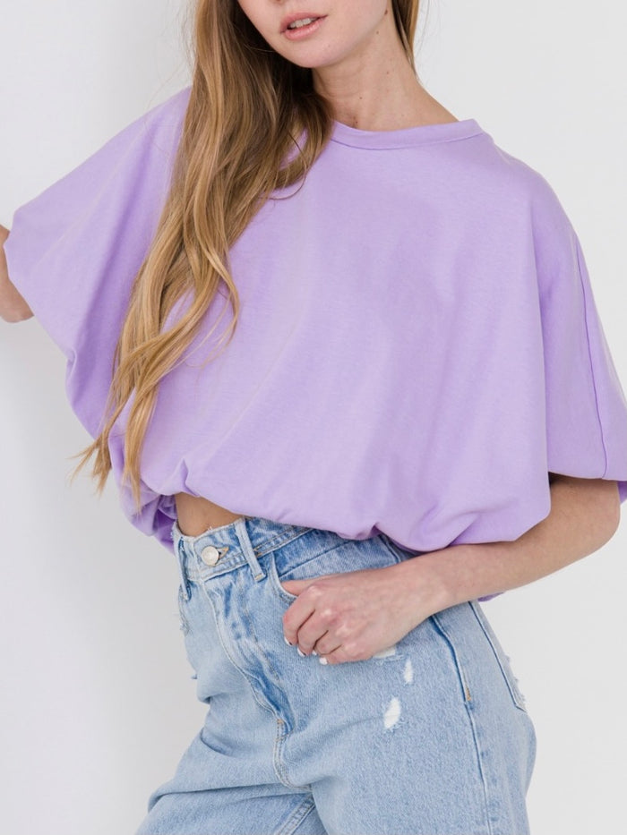 Lilac Bubble Fit Crop Top