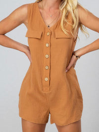 Gauze Sleeveless Romper