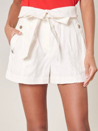 White High Waist Shorts