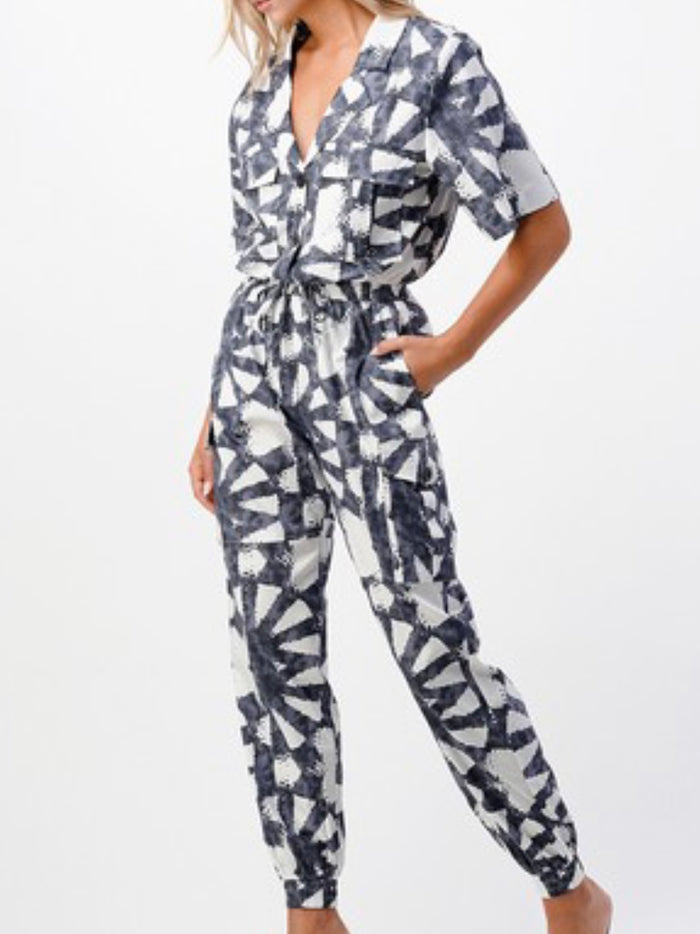 Geo Print Pant Set