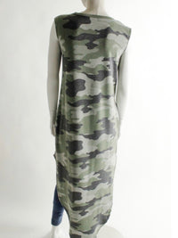 Distressed Sleeveless Camo Dress