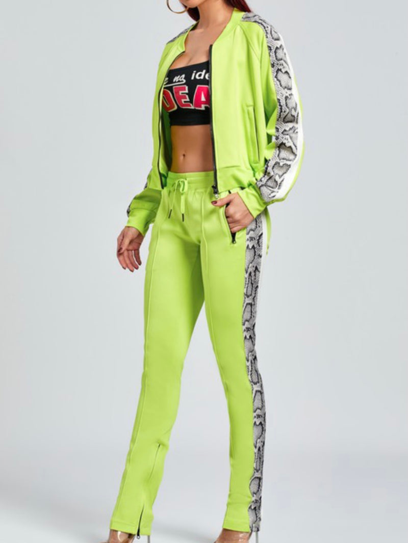 Neon Yellow Jogger Set