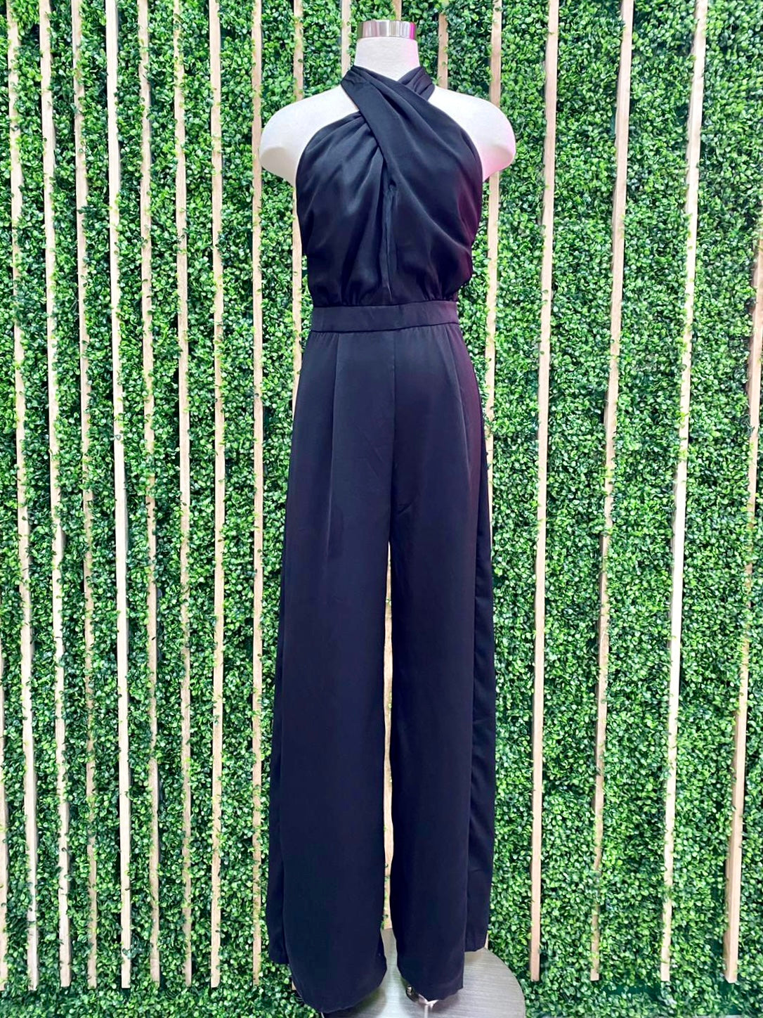 ELegant High Neck Crossed Jumpsuit