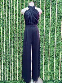 ELegant High Neck Crossed Jumpsuit