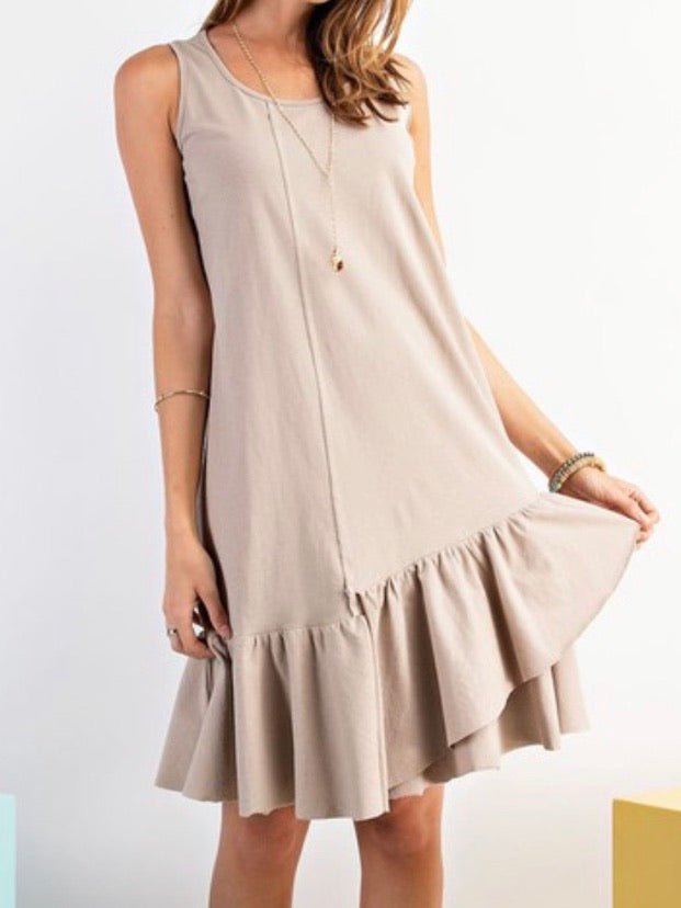 Tiered Sleeveless Midi Dress