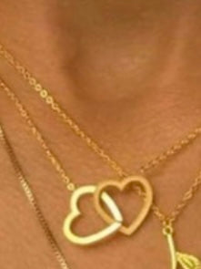 Crossed Heart Necklace