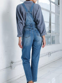 Pocket Detail Denim Overall