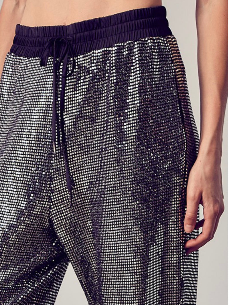 Sequin Jogger Pants