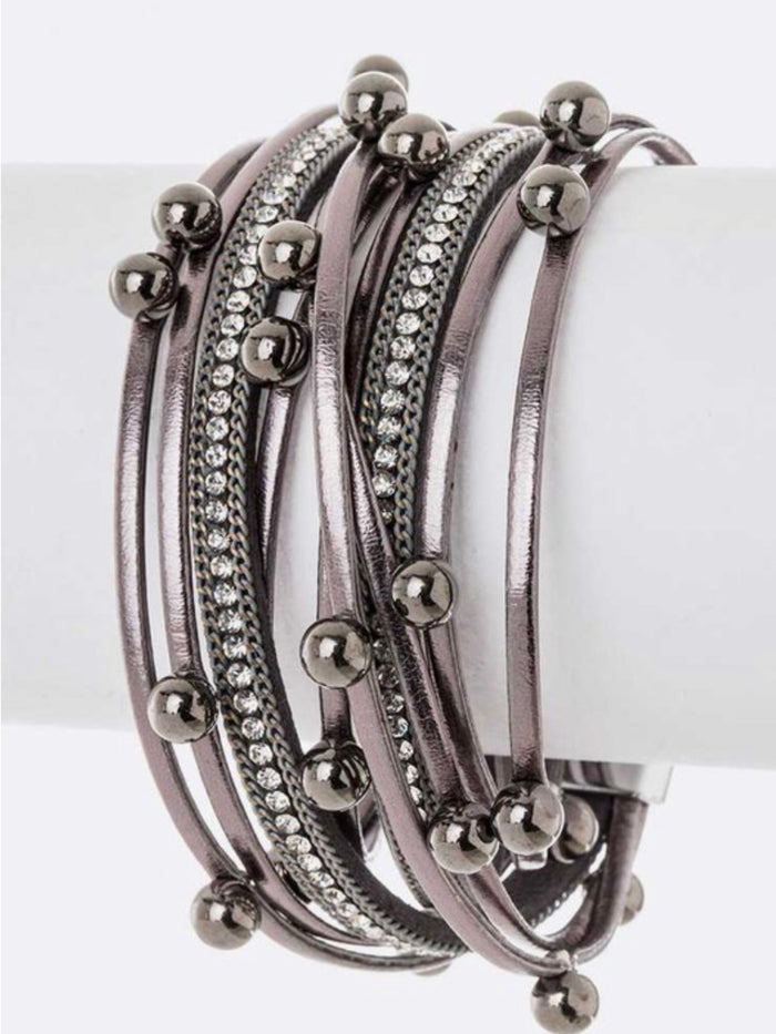 Crystal Embellished Wrap Bracelet