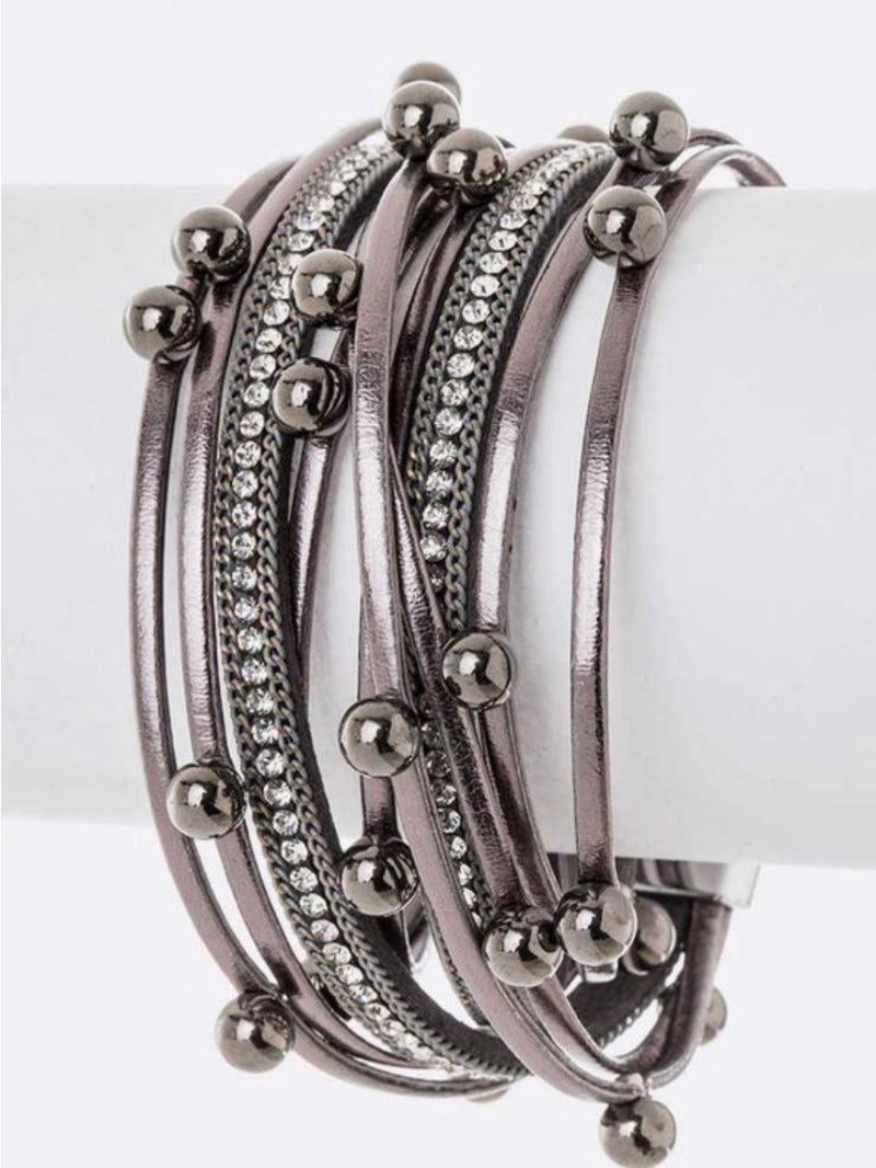 Crystal Embellished Wrap Bracelet