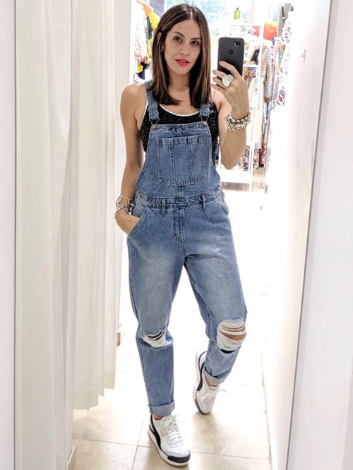 Fitted Denim Overall