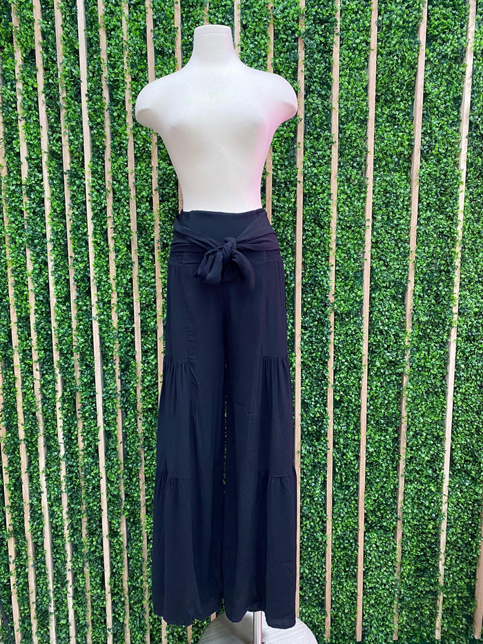 Black Tiered Pants