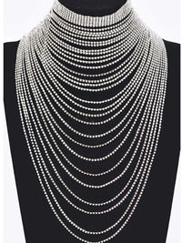 Multi Layered Rhinestone Necklace