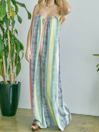 Multi Stripe Wide Leg Jumpsuit