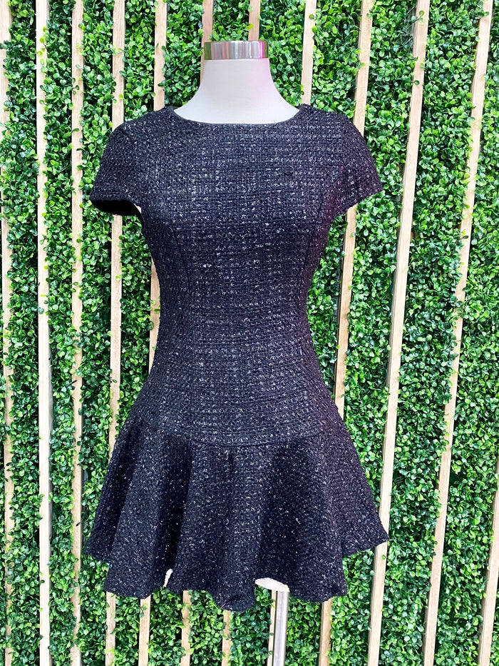 Round Neck Tweed Dress