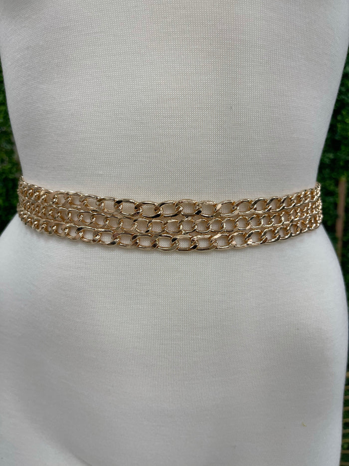 Gold Metal Layer Belt