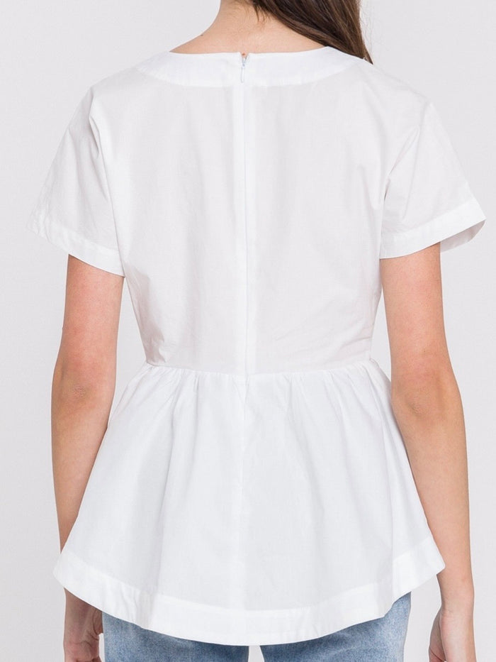 Front Knot Hi Lo Blouse