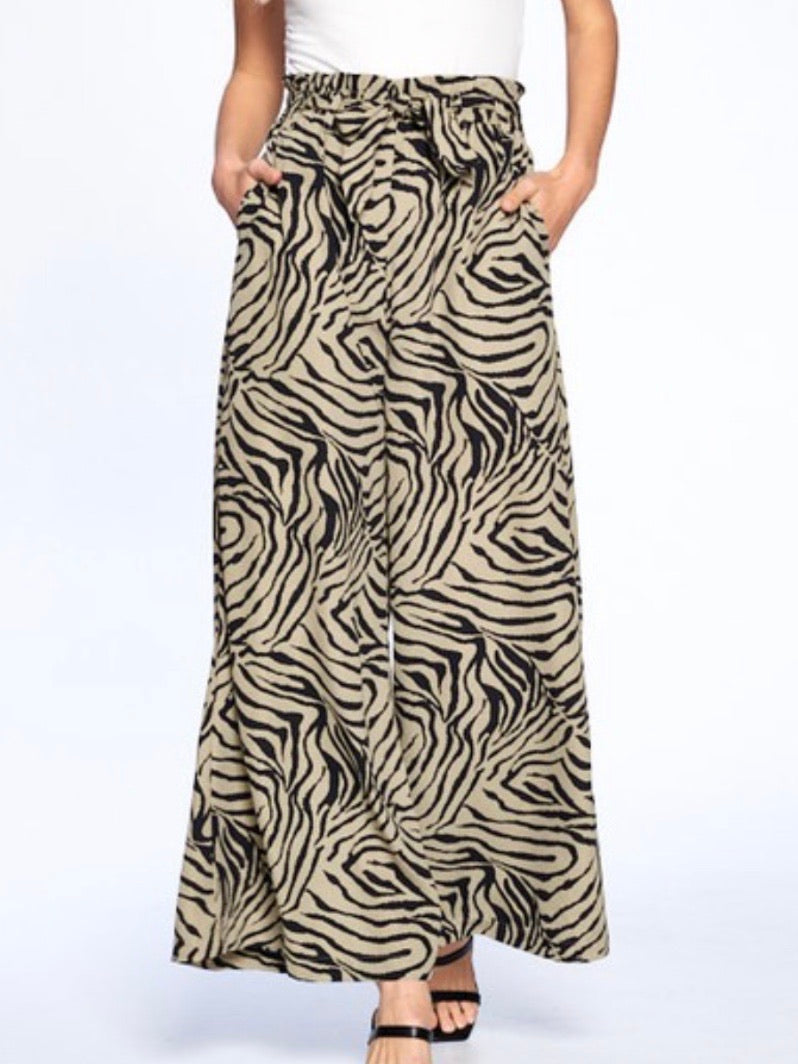 Zebra Wide Leg PAnts