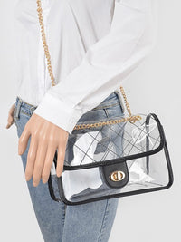 Quilted Clear Crossbody Bag