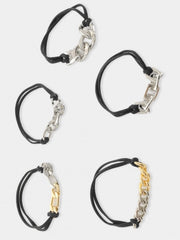 5 Piece Chain Hair Tie / Bracelets