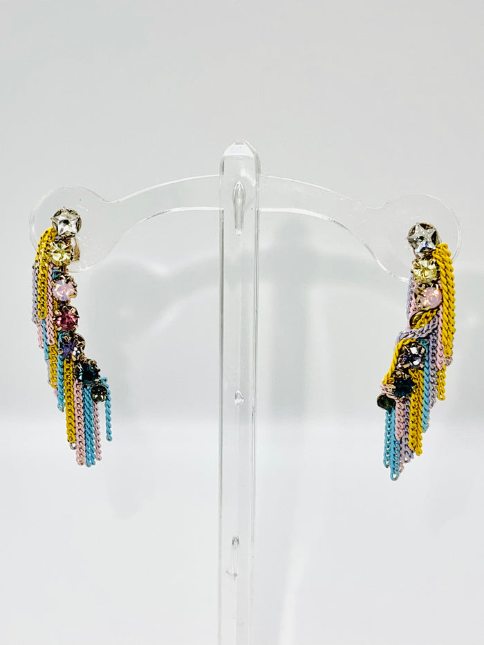Multicolor Fringe Earrings