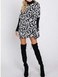 Black Spotted Sweater Dress