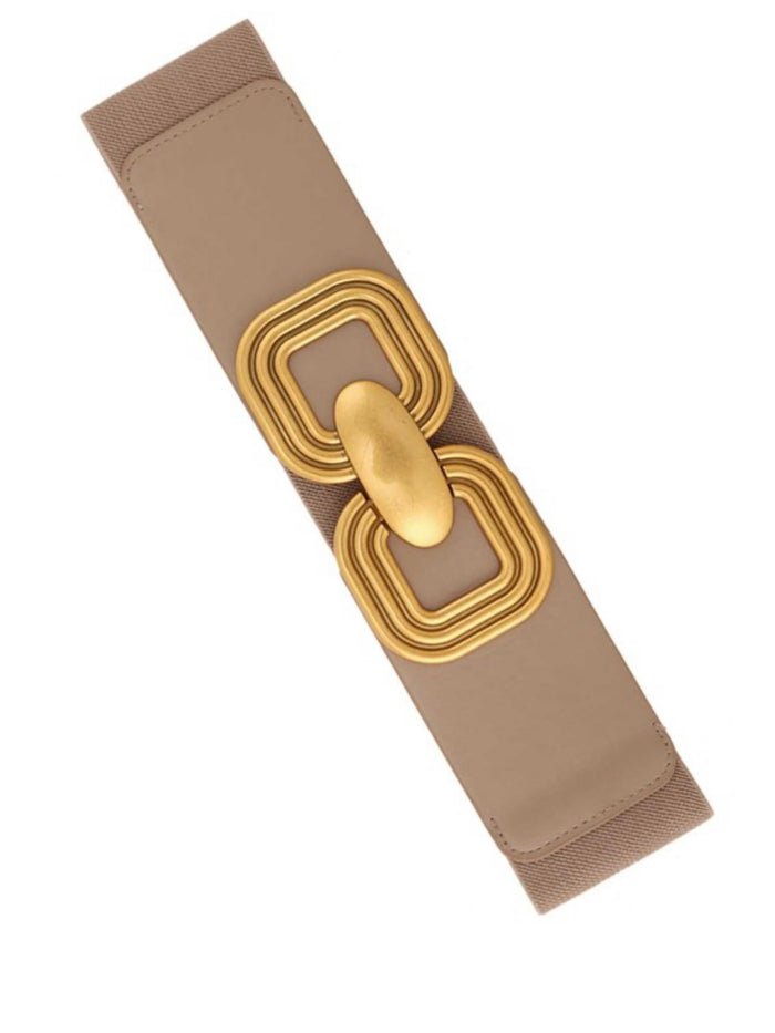 Textured Double Square Linked Elastic Belt
