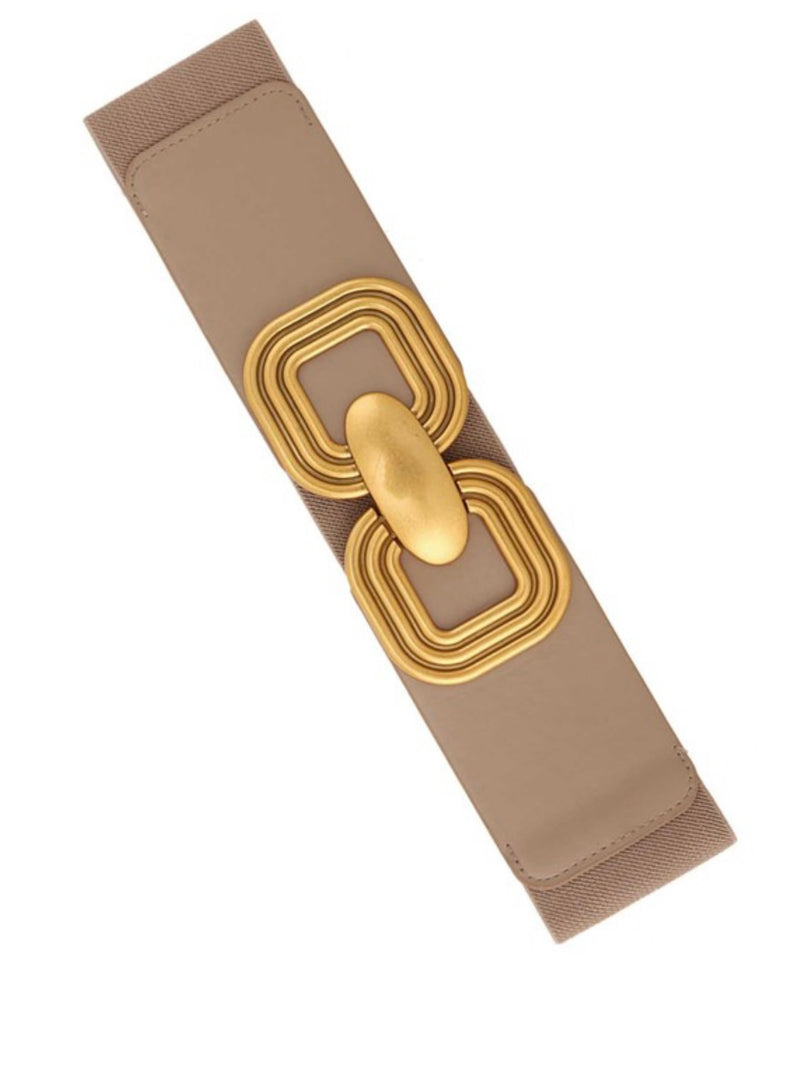 Textured Double Square Linked Elastic Belt