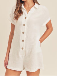 Gauze loose Romper