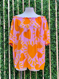 Bright Heart One Size Off Shoulder Top