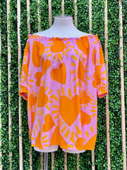 Bright Heart One Size Off Shoulder Top