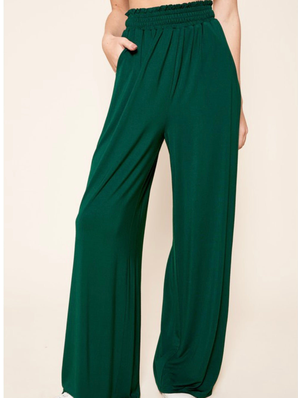 Hunter Green Wide leg palazzo