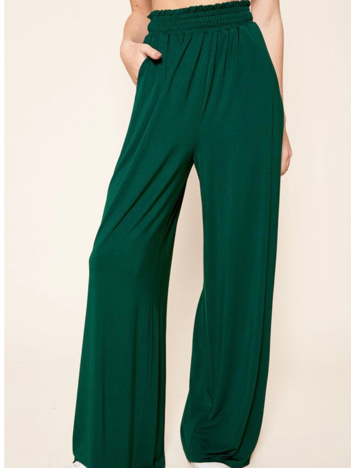 Hunter Green Wide leg palazzo