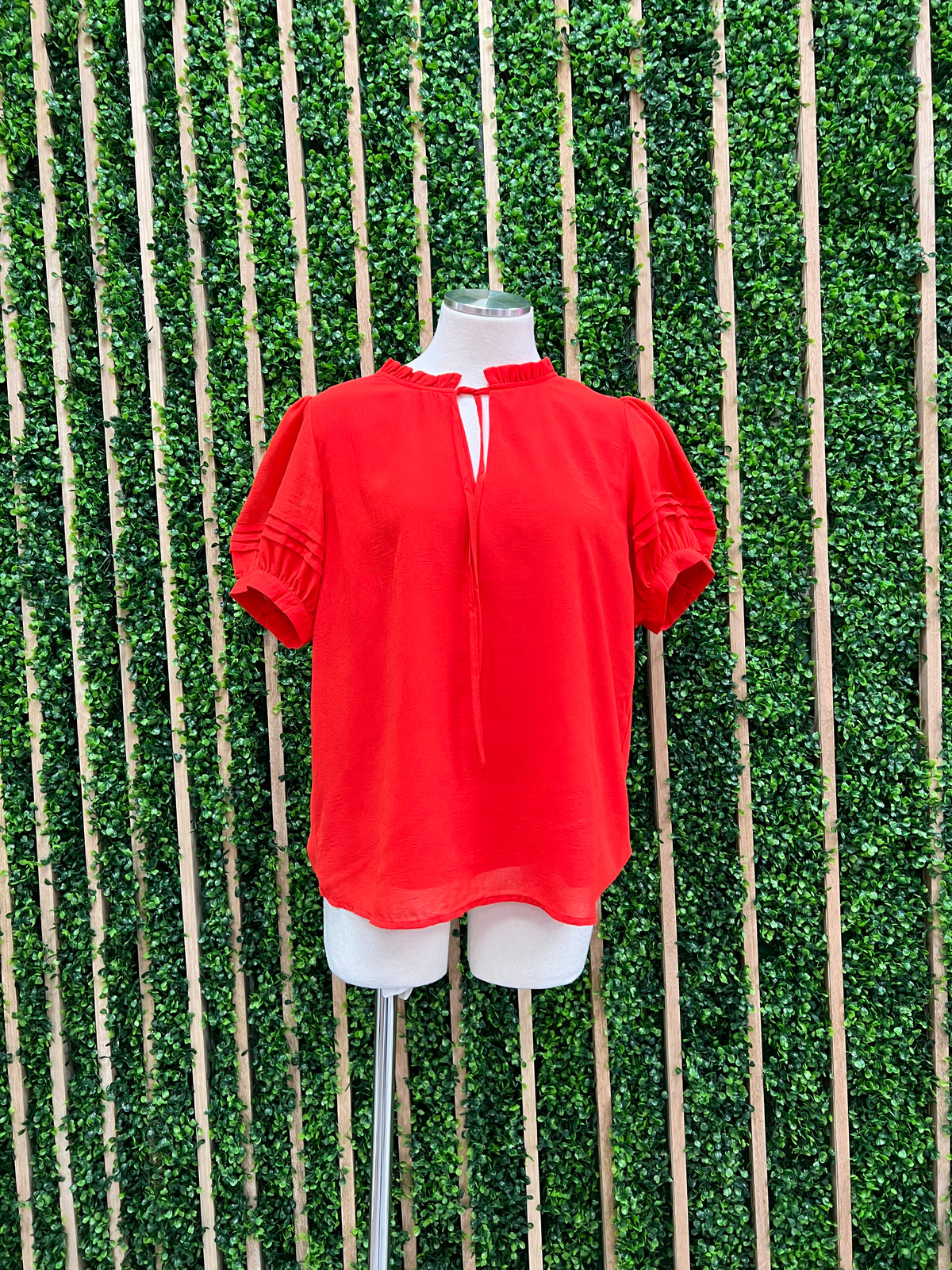 Ruffled Neckline Blouse