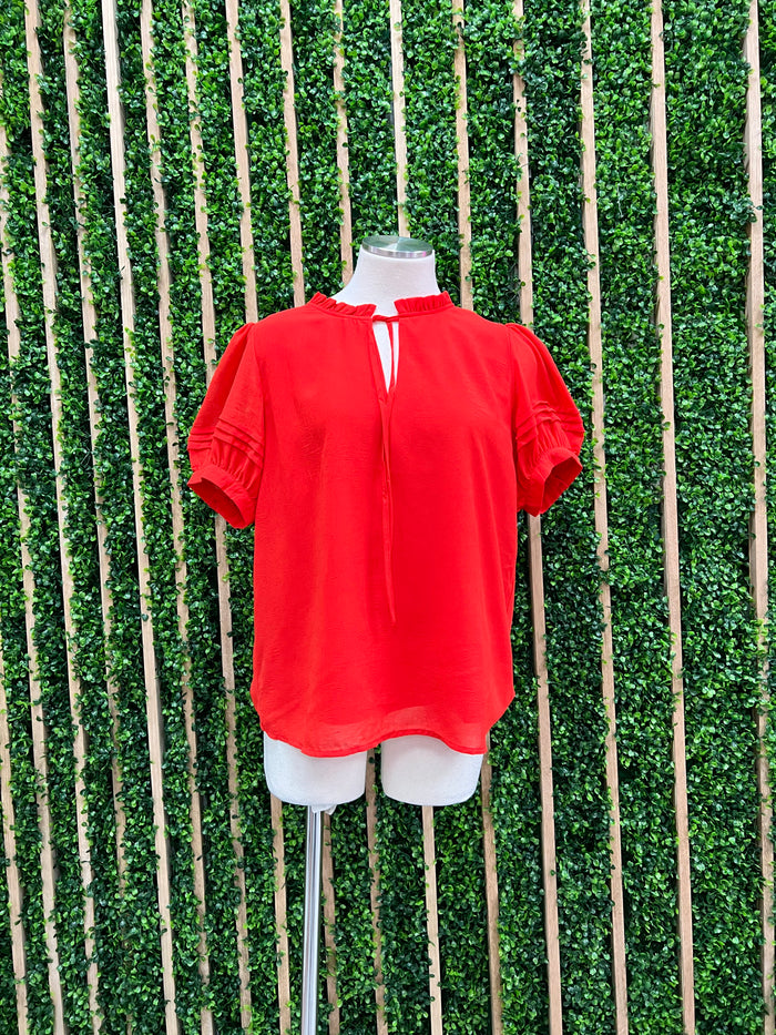 Ruffled Neckline Blouse