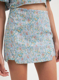 Blue Floral Skort