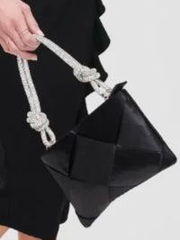 Delicate Rhinestone Handle Night Bag