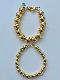 Gold Plated Bead Bracelet Set