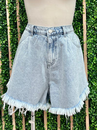 High Waist Denim Short