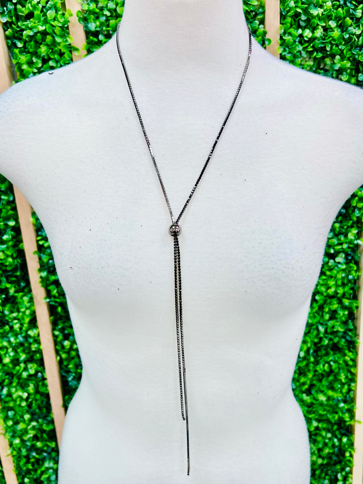 Long Crystal Adjustable Lariat