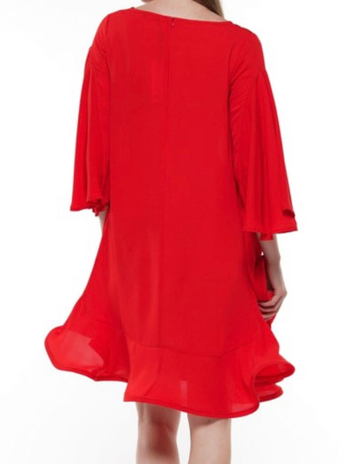 Elegant Red Flare Dress